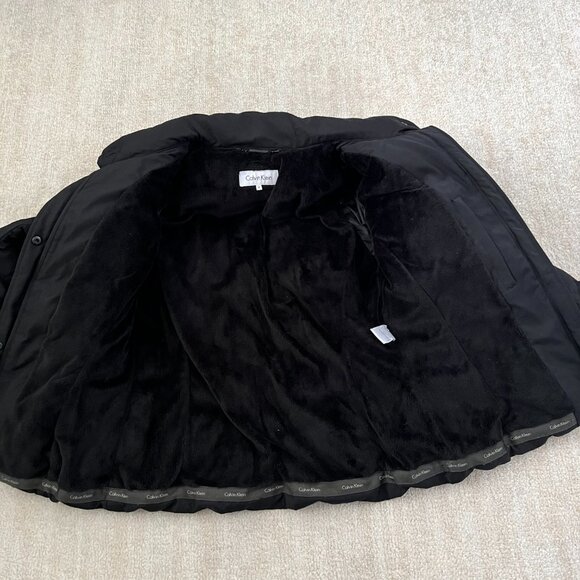 Calvin Klein Duck Down Black Short Winter Puffer Coat M - Picture 8 of 11